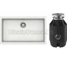 Комплект Мойка Schock Lahti 701051U 80 Cristalite альпина + Измельчитель Bone Crusher BC 910-AS