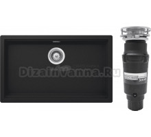 Комплект Мойка Schock Lahti 701053U 80 Cristalite оникс + Измельчитель Bone Crusher BC 910-SL-Slim Line