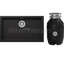 Комплект Мойка Schock Lahti 80 Cristalite неро + Измельчитель Bone Crusher BC 810-AS