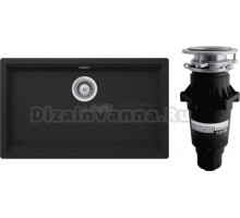 Комплект Мойка Schock Lahti 80 Cristalite оникс + Измельчитель Bone Crusher BC 810-SL Slim Line