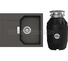 Комплект Мойка Schock Manhattan 40D Cristalite баварский камень + Измельчитель Bone Crusher BC 810-AS