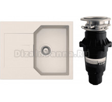 Комплект Мойка Schock Manhattan 40D Cristalite эверест + Измельчитель Bone Crusher BC 810-SL Slim Line