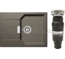 Комплект Мойка Schock Manhattan 45D Cristalite альпака + Измельчитель Bone Crusher BC 910-SL-Slim Line