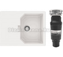 Комплект Мойка Schock Manhattan 45D Cristalite альпина + Измельчитель Bone Crusher BC 910-SL-Slim Line