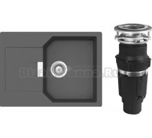 Комплект Мойка Schock Manhattan 45D Cristalite баварский камень + Измельчитель Bone Crusher BC 610-AS