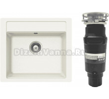 Комплект Мойка Schock Nemo 60 (N-100) Cristalite альпина + Измельчитель Bone Crusher BC 910-SL-Slim Line