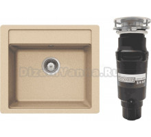 Комплект Мойка Schock Nemo 60 (N-100) Cristalite лунный камень + Измельчитель Bone Crusher BC 910-SL-Slim Line