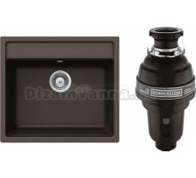 Комплект Мойка Schock Nemo 60 (N-100) Cristalite мокка + Измельчитель Bone Crusher BC 1000-AS