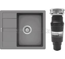 Комплект Мойка Schock Optima 45D Cristalite баварский камень + Измельчитель Bone Crusher BC 910-SL-Slim Line