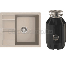 Комплект Мойка Schock Optima 45D Cristalite саббиа + Измельчитель Bone Crusher BC 910-AS