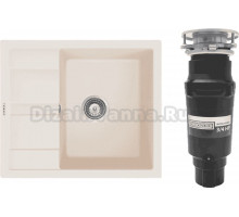 Комплект Мойка Schock Optima 45D Cristalite эверест + Измельчитель Bone Crusher BC 910-SL-Slim Line