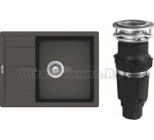 Комплект Мойка Schock Optima 50D Cristalite баварский камень + Измельчитель Bone Crusher BC 610-AS