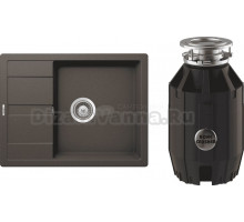 Комплект Мойка Schock Optima 50D Cristalite мокка + Измельчитель Bone Crusher BC 910-AS