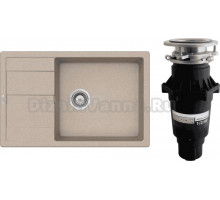 Комплект Мойка Schock Optima 60D Max Cristalite саббиа + Измельчитель Bone Crusher BC 810-SL Slim Line