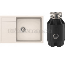 Комплект Мойка Schock Optima 60D Max Cristalite эверест + Измельчитель Bone Crusher BC 910-AS