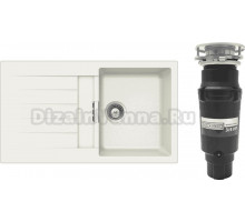 Комплект Мойка Schock Primus 45D (D-100) Cristalite альпина + Измельчитель Bone Crusher BC 910-SL-Slim Line