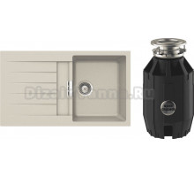 Комплект Мойка Schock Primus 45D (D-100) Cristalite эверест + Измельчитель Bone Crusher BC 910-AS