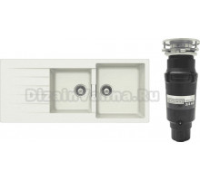 Комплект Мойка Schock Primus 80D (D-200) Cristalite альпина + Измельчитель Bone Crusher BC 910-SL-Slim Line