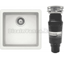 Комплект Мойка Schock Quadro 50 Cristalite альпина + Измельчитель Bone Crusher BC 910-SL-Slim Line