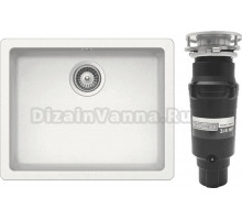 Комплект Мойка Schock Quadro 60 (N-100) Cristalite альпина + Измельчитель Bone Crusher BC 910-SL-Slim Line