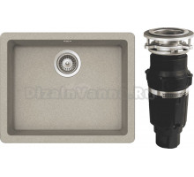 Комплект Мойка Schock Quadro 60 (N-100) Cristalite саббиа + Измельчитель Bone Crusher BC 610-AS