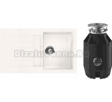 Комплект Мойка Schock Signus 45D (D-100) Cristadur поларис + Измельчитель Bone Crusher BC 910-AS