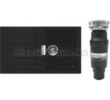 Комплект Мойка Schock Signus 45D (D-100) Cristadur пуро + Измельчитель Bone Crusher BC 910-SL-Slim Line