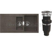 Комплект Мойка Schock Signus 60D (D-150) Cristadur бронза + Измельчитель Bone Crusher BC 610-AS