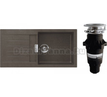 Комплект Мойка Schock Signus 60D Large (D-100L) Cristadur бронза + Измельчитель Bone Crusher BC 810-SL Slim Line