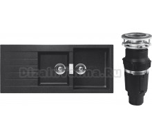 Комплект Мойка Schock Signus 80D (D-200) Cristadur магма + Измельчитель Bone Crusher BC 610-AS