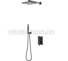 Душевой комплект Berges Figure 2S 071032 С ВНУТРЕННЕЙ ЧАСТЬЮ, черный матовый