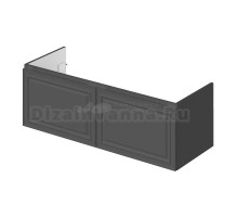 Тумба под раковину в ванную ITANA Verona 2.0 120 1193х450х400 подвесная Графит
