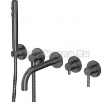 Встраиваемый смеситель для душа и ванны WHITECROSS Y Y1240GM С ВНУТРЕННЕЙ ЧАСТЬЮ, оружейная сталь