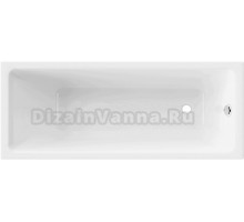 Акриловая ванна Triton Элис 170x70 см, пристенная, белая, с каркасом