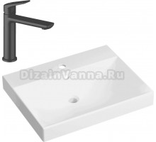 Комплект Раковина Lavinia Boho Bathroom Sink 33311012 + Смеситель Wellsee ICON! for life 182302000 матовый черный