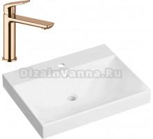 Комплект Раковина Lavinia Boho Bathroom Sink 33311012 + Смеситель Wellsee ICON! for life 182304000 розовое золото
