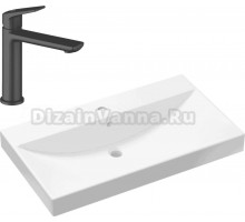 Комплект Раковина Lavinia Boho Bathroom Sink 33311013 + Смеситель Wellsee ICON! for life 182302000 матовый черный