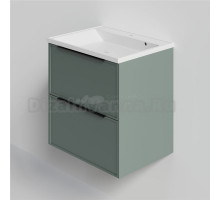 Тумба под раковину La Fenice SIMPLA Grigio TWIN серо-зелёная 80 см