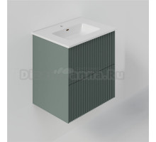 Тумба под раковину La Fenice TERRA Twin Grigio серо-зелёная матовая 60 см