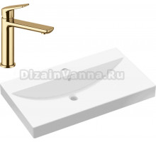 Комплект Раковина Lavinia Boho Bathroom Sink 33311013 + Смеситель Wellsee ICON! for life 182303000 золото