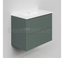 Тумба под раковину La Fenice TERRA Twin Grigio серо-зелёная матовая 80 см