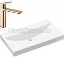 Комплект Раковина Lavinia Boho Bathroom Sink 33311013 + Смеситель Wellsee ICON! for life 182304000 розовое золото