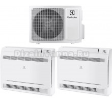 Мультисплит-система Electrolux Super Match ERP R32 EACO/I-18 FMI-2/N8_ERP на две комнаты (25 м2 + 25 м2), консольного типа