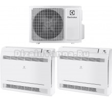 Мультисплит-система Electrolux Super Match ERP R32 EACO/I-28 FMI-4/N8_ERP на две комнаты (25 м2 + 50 м2), консольного типа