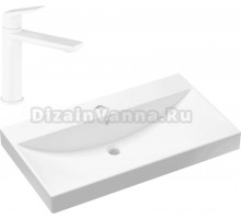 Комплект Раковина Lavinia Boho Bathroom Sink 33311013 + Смеситель Wellsee ICON! for life 182305000 матовый белый
