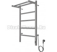 Полотенцесушитель электрический EL-TERM Лион П5 40х70 с полкой, серебристый
