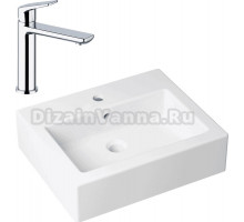 Комплект Накладная раковина Lavinia Boho Bathroom Sink 33311014 + Смеситель Wellsee ICON! for life 182301000 хром