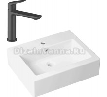 Комплект Накладная раковина Lavinia Boho Bathroom Sink 33311014 + Смеситель Wellsee ICON! for life 182302000 матовый черный