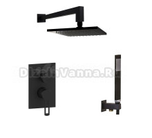 Душевой комплект Paffoni Ringo KITRIN018NO/MKING С ВНУТРЕННЕЙ ЧАСТЬЮ, черный матовый