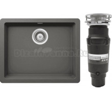 Комплект Мойка Schock Soho 60 (N-100) Cristadur серебристый камень + Измельчитель Bone Crusher BC 910-SL-Slim Line